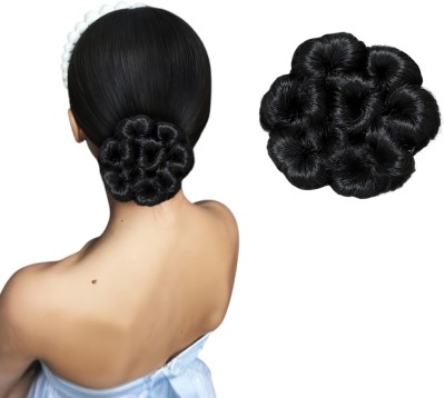 D-DIVINE Natural Black (Pack of 1) Rafall Juda Bun Fashion Hair Extension