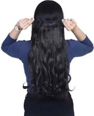 Getvock Silky Soft Extensions And Wigs Women Wavy Extension 5 Clips in Black Hair Extension