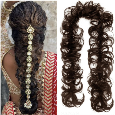 fashiontrend Women's Frill Extension For Juda Bun Maker & Ponytail, Pack Of 1 (Brown) Hair Extension