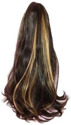 D-DIVINE Golden Highlight Straight Clutcher for Girls & Women  Extension Hair Extension