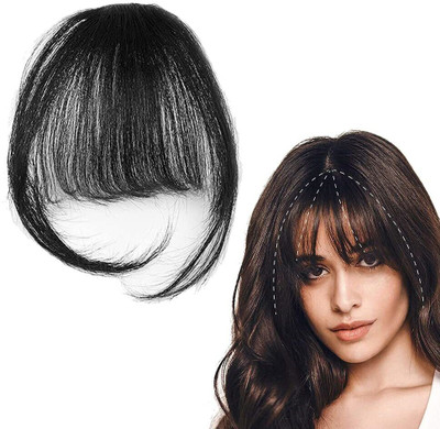 D-DIVINE Clip in Bangs Front Neat Air Fringe One Piece Clip in Fringe  Extensions Hair Extension