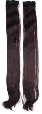 RefynHair Women 2 Clip Synthetic Side Patch  For Difrent Look  Extension (PK of 2) Hair Extension