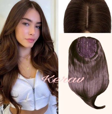 kerav Straight clip 5 natural brown hair topper hair extension for women Hair Extension