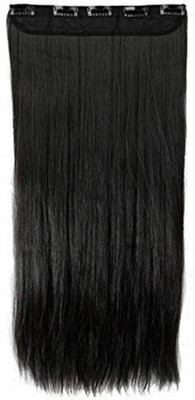 TRESS 24 Inch 5 Clip in Black Straight Hair Extension