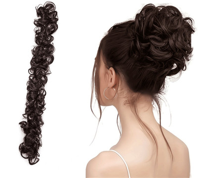 TRESS Quality Long  Frill Multi Purpose Bride Casual  (Natural Brown) Hair Extension