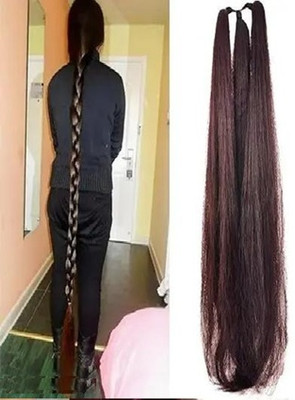 D-DIVINE Brown Color Nice Look Paranda Choti Colour 26 inch Instant Ready, (1 unit) Hair Extension
