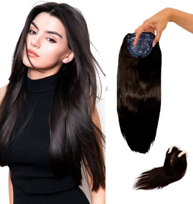 Getvock 3 Clip Closure/Topper Extension For Cover Scalp Brown Hair Extension
