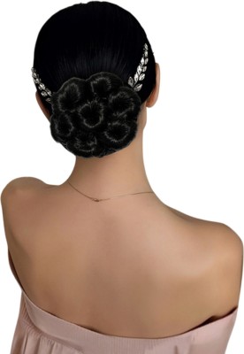 D-DIVINE 1PCS Messy Bun  Piece  Extension Black Hair Extension