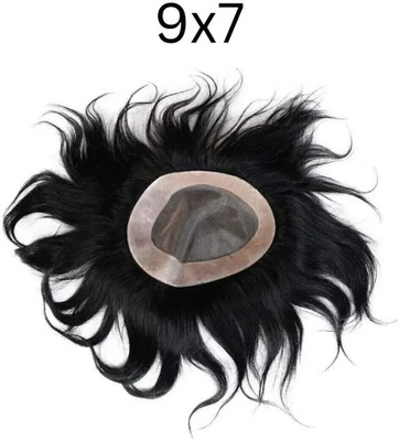 HAIRLAYER 9x7 Human Premium Quality Patch Replacement System Mono Wigs Mens  Extension Hair Extension