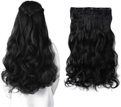 D-DIVINE Black Clip in Wavy Hair Extension