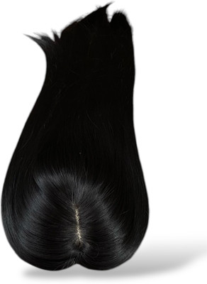 kerav 2 Clip Topper Front and Scalp Cover Up extensions Black  Extension Hair Extension