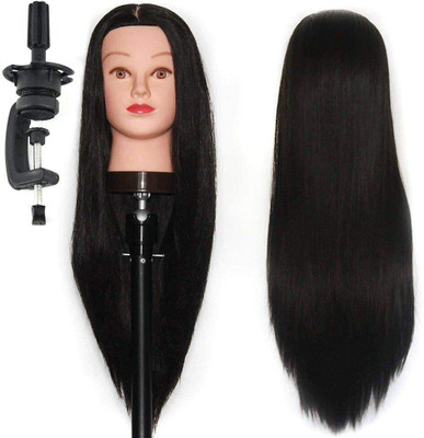 A B S Black Dummy For Styling Practice/Cutting Length Approx 26 Inch Hair Extension