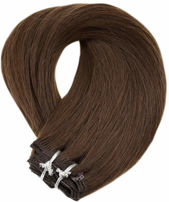 VIVIAN Beautiful Look Brown Wavy  5 Clip In Hair Extension