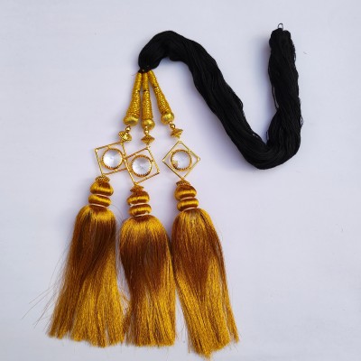 owncosmetices Patiala Paranda /  Parandi For Women And Girls Full Golden Braid Extension Hair Extension
