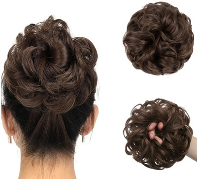 D-DIVINE  Bun Extension And Wigs Artificial Juda For Women And Girls Natural Brown Hair Extension
