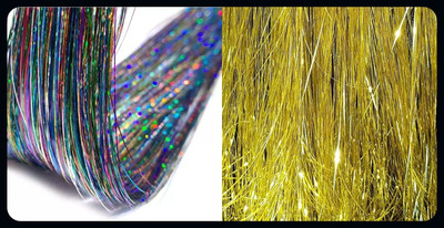 Hamsri 47 Inch Tinsel|Glitter|Highlight  Extensions For Women/Girls Braid (Combo)-N Hair Extension