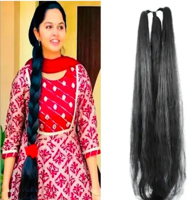 Blushia Black Color Nice Look Paranda Choti Colour 26 inch Instant Ready, (1 unit) Hair Extension