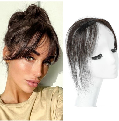 Ritzkart Frontline  Topper/Patch Clip-In with Baby  Bangs Style Hair Extension