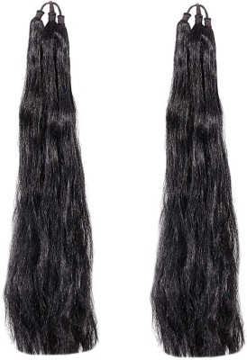 Getvock Set of 2, 30 Inchs Black  Choti Parandi  Extension Hair Extension