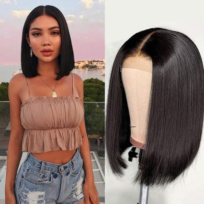 tressed up hair center partition black bob straight Hair Extension