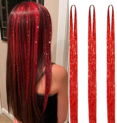 supermarche 40 inches  Tinsel Glitter Extensions 100 Strands  Extension Hair Extension