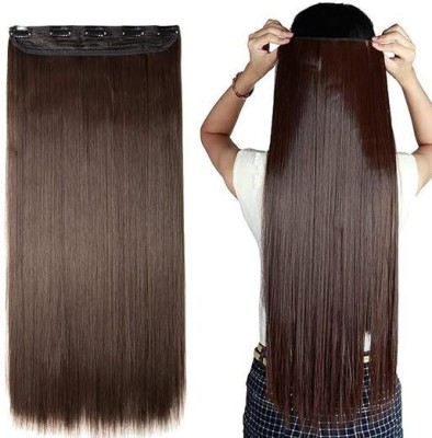 Extensions Mart 24-Inch Natural Black Clip-In Synthetic  Extension for Women & Girls Hair Extension