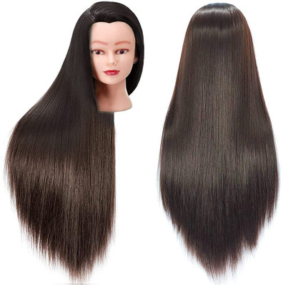 D-DIVINE  Extensions Dummy For  Styling, Practice/Cutting Brown (Pack of 1) Hair Extension