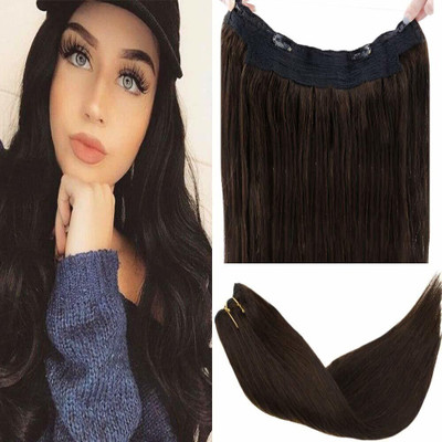 TRESS Beautiful Natural Look Brown Straight 5 Clip In Hair Extension