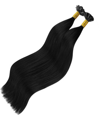 RefynHair Women U-Tip 26 Inch Straight Natural Black Permanent  Extension | Set of 50 Hair Extension