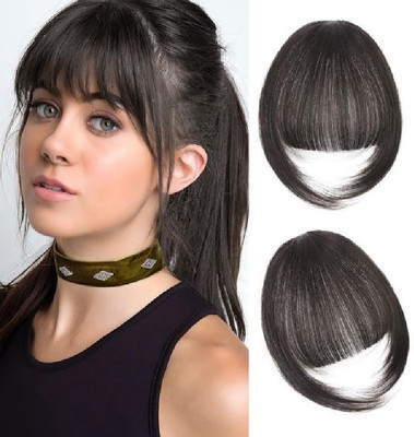 Views Clip in Bangs- Fake Bangs Synthetic  Bangs Clip in (Brown) Hair Extension