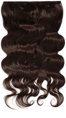 TRESS Beautiful Looks Prwmium Quality Brown Wavy 5 Clip In Hair Extension