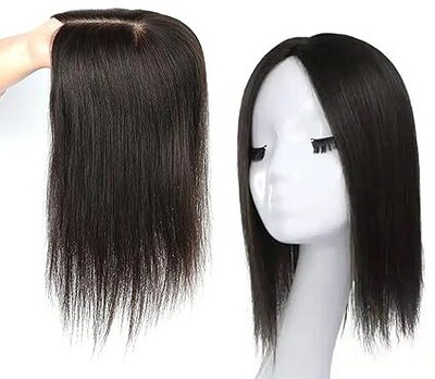 D-DIVINE 2 Clips Front Scalp Cover  Closure Brown Hair Extension
