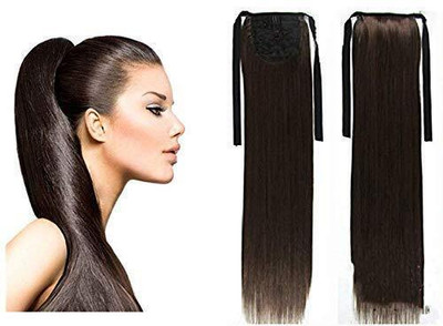 Views Brown Ribbon Ponytail Binding Up Deep-Wave  Extension Hair Extension