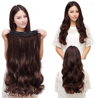 locklux Brown Long Curly Extension For Women's 24inches  Extension Hair Extension