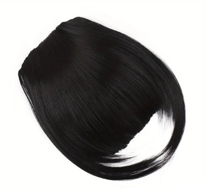 Sparkling Dazzle Clip On Clip In Front Bang Fringe Extension For Long Temple Hair Extension