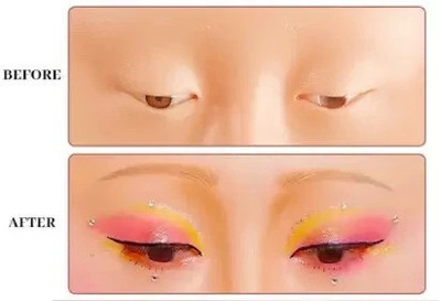 D-DIVINE Eye Makeup Practice Face Board,Face Dummy For Practice Skin Board Hair Extension