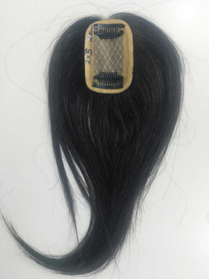 Hairologgy Smallest Clip In Silk Based Topper| 2*3 Natural Black| 12 cm  length Hair Extension