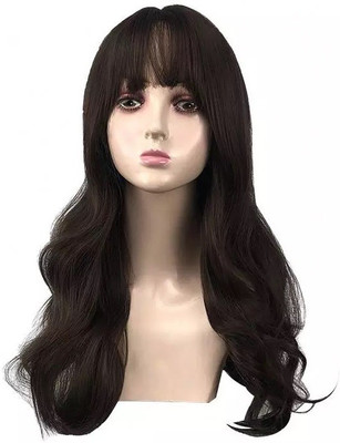 FLUSHIA Wavy  Wigs For Girls And Women Full Head | Artificial  Brown Hair Extension