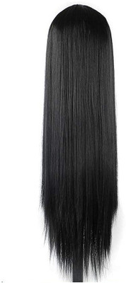 SAMYAK Natural Looking Full Head Long Straight Middle Partition Heat Resistant Hair Extension