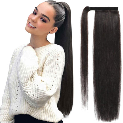 Ritzkart Ponytail Extension Remy Wrap Around Ponytail Extensions for Women Hair Extension