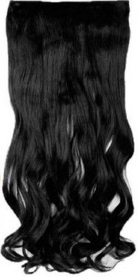 CRIBE Black Clip in curly Long Hair Extension