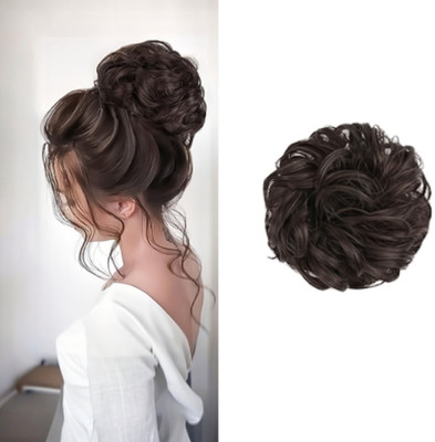 VIVIAN Synthetic Bun Extension And Wigs, (Brown, Pack of 1) Hair Extension
