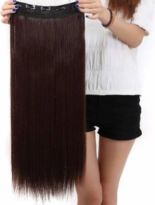 Getvock Stylish straight silky soft Brown hair extension Hair Extension