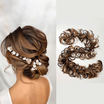 D-DIVINE Long  Frill Multi Purpose Bride Casual  (Natural Highlight) Hair Extension