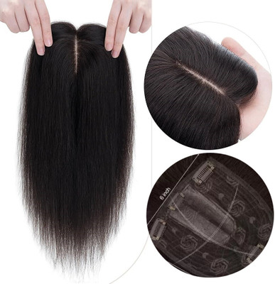 INDI MART CREATION Front 4X4 Topper Natural Black Extension For Women  Extension Hair Extension
