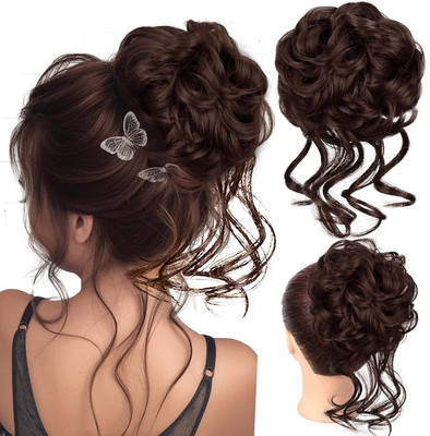 MEGARICH Messy  Buns Extension Elastic  Band  Pieces 1pcs Hair Extension