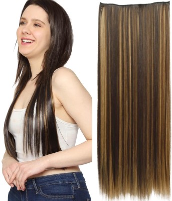 Views Beautiful Look Golden Highlight Silky Straight Hair Extension