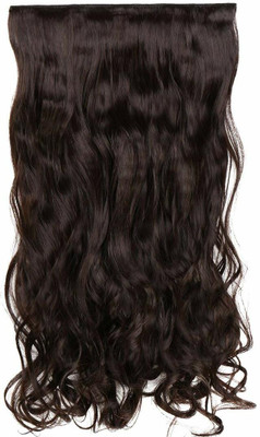 SAMYAK Fascinating Style Clip-in Black Wavy/Curly Hair Extension