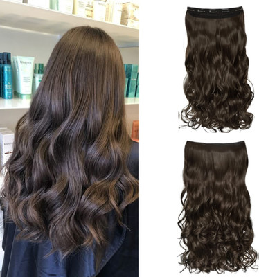 Getvock Silky Soft  Extensions And Wigs Wavy  Extension Brown color Hair Extension