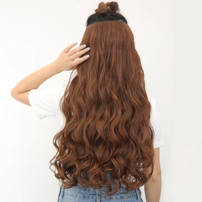 D-DIVINE Beautiful Looks Prwmium Quality Brown Wavy 5 Clip In Hair Extension